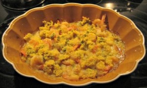 Our gluten free garlic shrimp creation. 