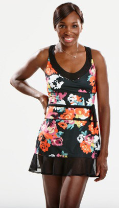 The one and only Venus Williams, rocking the dress she'll play in at the 2013 U.S. Open.