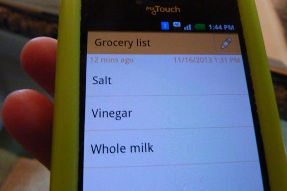 ricotta grocery list