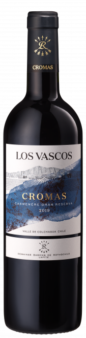 Bottle of the Los Vascos Cromas Gran Reserve Carménère 2019